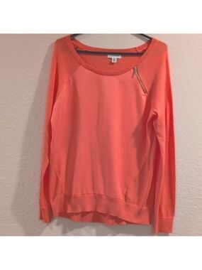 Calvin Klein Coral Salmon Sweater Top Blouse Small Petite